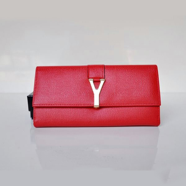 241175 Yves Saint Laurent Y Grande Linea Flap Portafoglio 241175 Red